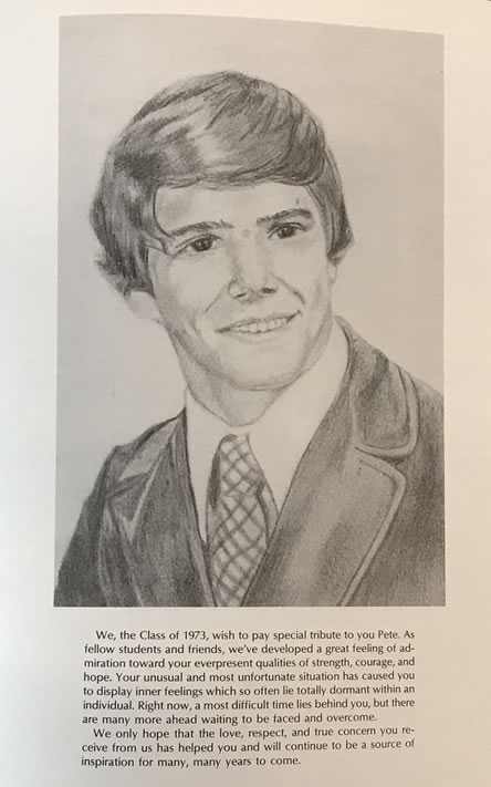 Peter McDowel Yearbook 1973 Tribute